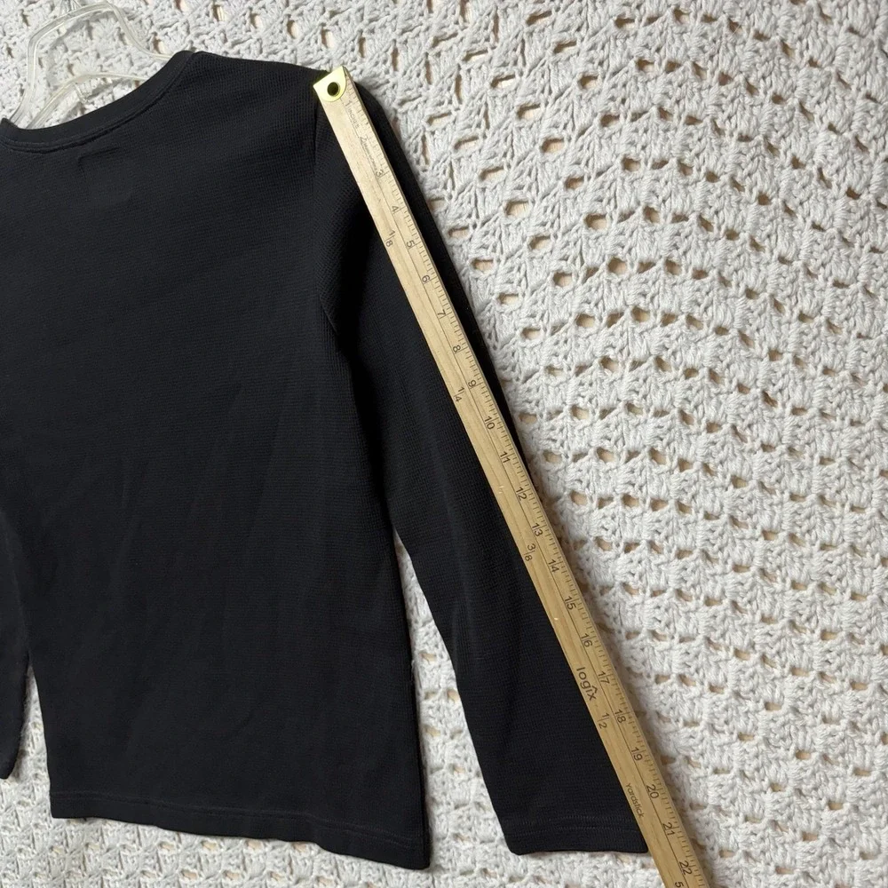 Hurley Thermal Shirt Boy's Youth Size 14/16 black Long Sleeve Winter School
